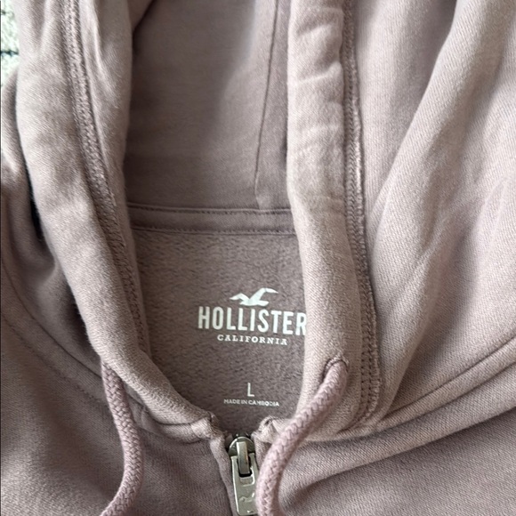 Mauve Cropped Hoodie - Picture 3 of 5